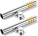 Security Parking Post Parking Barriers 2 Pack,Parking Posts Lockable Stainless Steel Tall Traffic Cones with Reflective Strips ??Security Posts for Driveways Easy to Install (Color : Si (Silver 800x