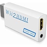 1Pc White Wii to HDMI Converter, Supports 720P, 1080i, 1080P, 480i, 480p, PAL, NTSC, 3.5mm Audio Jack, Easy Plug and Play, No Installation Needed,Cables and Adapters Accessories