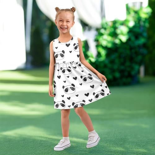Girls' Dresses Toddler Summer Dress Sleeveless Dresses for Girls Cotton Sundress 2-8Y4