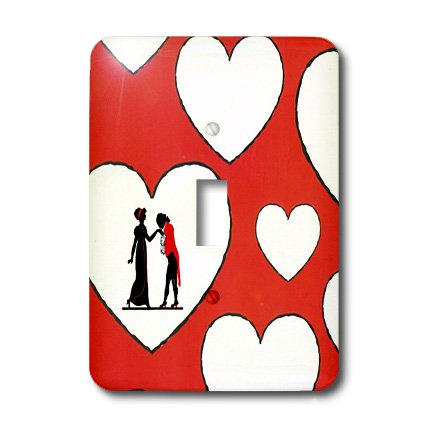 Couple de Saint-Valentin noir et blanc lsp_35236_1 3dRose | Déco maison romantique