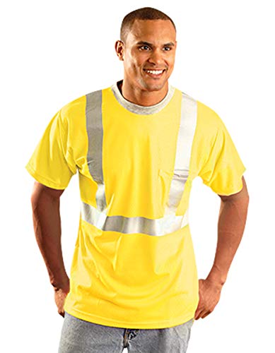 Occunomix LUX-SSTPC2-YXL Premium Standard Mesh Safety Shirt, X-Large, Yellow