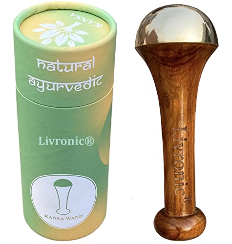 Baguette de massage visage Kansa bienfaits ayurvédiques masseur pieds bronze 5,5 cm