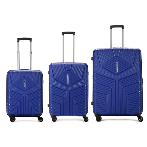 Aristocrat Set of 3 Prime 3 Pc Cabin 55cm(Small) Check-in 66cm(Medium) Check-in 75cm(Large) 8 Wheels Trolley Bags for Travel Hard Case Luggage, Combin