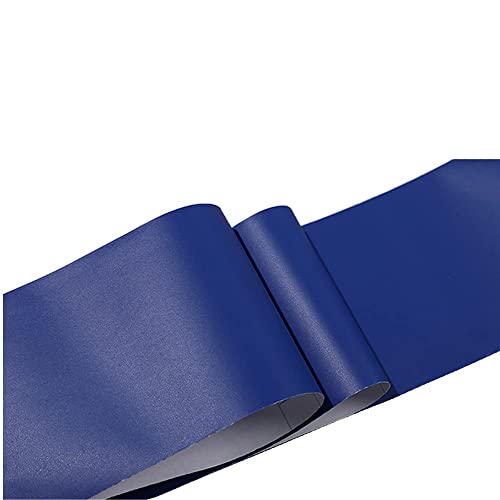 Nb Self Adhesive Solid Color Frosted Wallpaper Border Stick Waterproof Wall Border Easy To Apply Kitchen Bathroom Tiles Sticker 4 X 196Inch (Blue) #TOP1