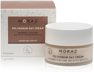 Moraz Herbal Day Cream for Normal to Oily Skin — Paraben-Free Hydro Boost & Collagen Boost Anti-Aging Face Cream for Women with 75% Polygonum Extract & Jojoba Oil — Vitamin E Cream, 1.7 Fl Oz