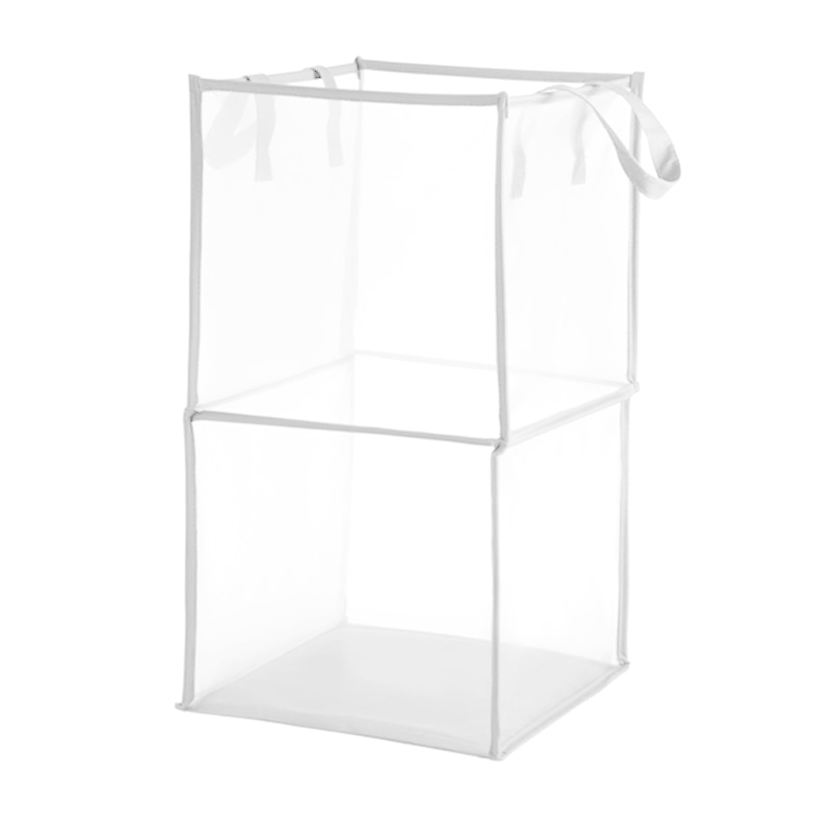 BYYLECL Laundry Baskets, Collapsible Mesh Laundry Baskets with Handles, Large Capacity Mesh Laundry Hamper for Bedroom Bathroom Double Layer