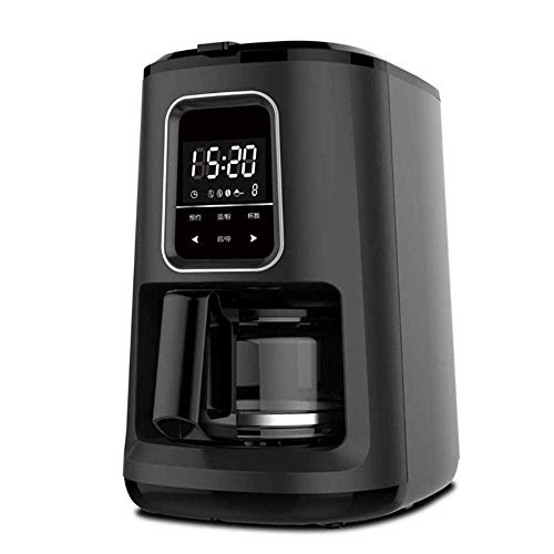 Automatische amerikanische Tropf-Mahlbohnenmaschine für schnelles Brühen, Mini-Kaffeemaschine, kompaktes Design, Heißwasser-Instantkaffeemaschine für Kaffeepulver (Farbe: Schwarz) (Schwarz)