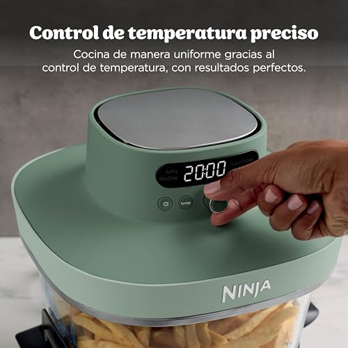 Ninja CRISPi PRO XL Glas-Heißluftfritteuse, 5 Funktionen, Moosgrün – Ansicht 6