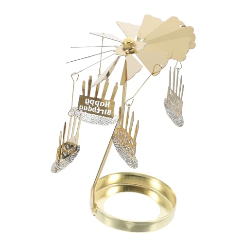 Luxshiny Portavelas Giratorio De Inoxidable De Mesa para Decoración del y Aromaterapia Portavelas Tealight para Bodas y