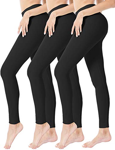 Natural Feelings High Waisted Leggings for Women Pack Ultra Soft Stretch Opaque Slim Yoga Pants