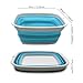 SAMMART 9.45L (2.5 Gallon) Collapsible Tub - Foldable Dish Tub - Portable Washing Basin - Space Saving Plastic Washtub (Bright Blue, M)