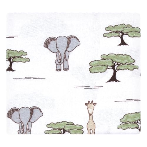 Image of Hudson Baby Cotton Flannel Receiving Blankets 4-Pack, Wild Safari Adventures, One Size