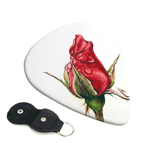 ASDTEHCY Lot de 6 médiators en celluloïd, peinture en forme de rose rouge, pour guitares acoustiques, électriques… - Les Beatles, Paul McCartney, John Lennon, RIngo Starr, George Harrison ASDTEHCY Lot de 6 médiators en celluloïd, peinture en forme de rose rouge, pour guitares acoustiques, électriques…