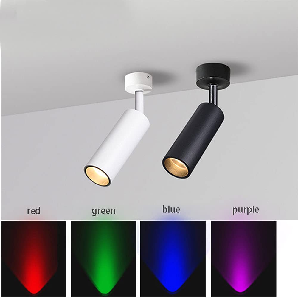 Reflektor sufitowy LED 5 W, lampa sufitowa do montażu powierzchniowego, obrotowe reflektory sufitowe, oświetlenie akcentujące, nowoczesne regulowane reflektory kierunkowe do barów,