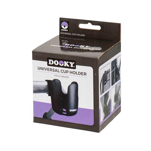 Miniatura 7 de Portavasos Dooky Para Cochecitos Y Sillas De Paseo Ajuste Universal, Velcro Ajustable, Capa Antideslizante, Flexibilidad De 360 , Varios Tamaños, Sin Bpa , Negro