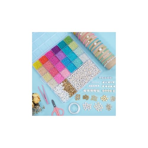 ARTESTAR 3 mm missangas para fazer pulseiras contas de cores, kit para fazer pulseiras letras meninas, kit para fazer brincos, fabrico de pulseiras DIY