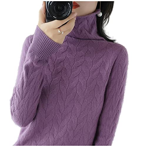 Outono inverno mulheres cashmere malha camisola cor torção pilha de pilha