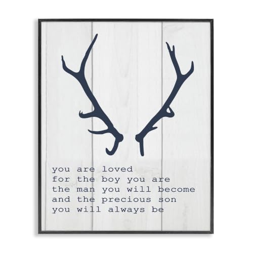 The Kids Room by Stupell Kids Inspirational Word Boys Deer Antler Animal Design Prints, Multi-Color