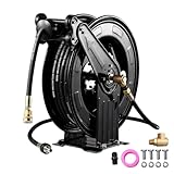 Avvolgitubo retrattile per idropulitrice, doppio braccio, riavvolgimento automatico, 15 m ...
