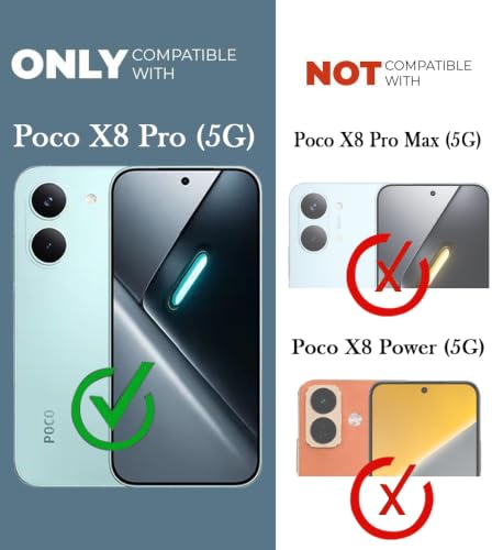 Image of Jkobi Lifetime Anti-Yellow MagSafe Compatible Clear Back Case Cover for Poco X8 Pro (Sleek Hard Crystal | Shockproof and Camera Protection)