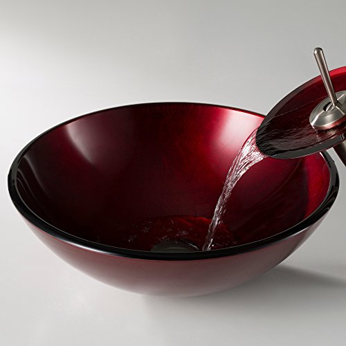 Kraus Gv-200 Irruption Red Glass Vessel Bathroom Sink #TOP3