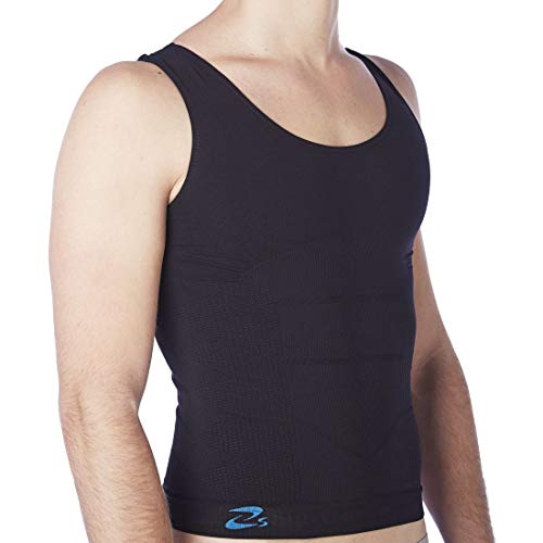 CzSalus Men Slimming Vest, for Sport, + Silver - Black Tg. M