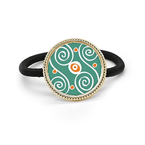 Élastique à cheveux en métal argenté motif Mexico Totems par Green s