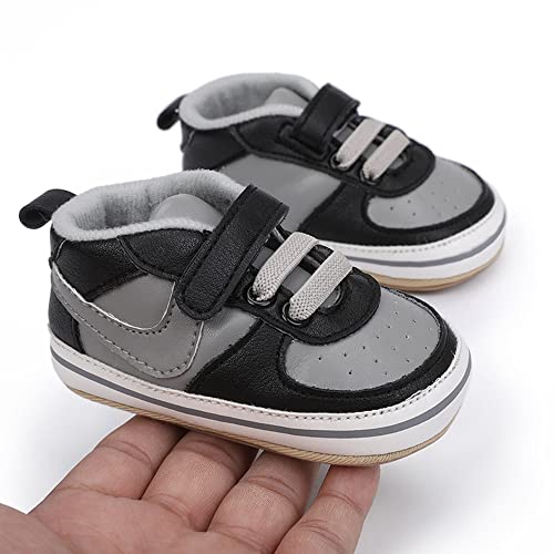 Image of Clowora Unsex Baby Shoes Boys Girls Infant Sneakers Non-Slip Soft Rubber Sole Toddler Crib First Walker Lightweight Shoes