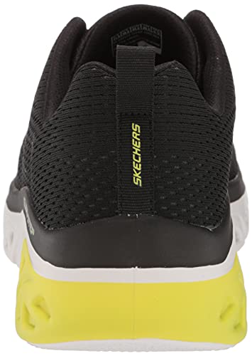 Skechers Tênis masculino Oxford Glide Step Sport Wave Heat com cadarço, Preto, 8