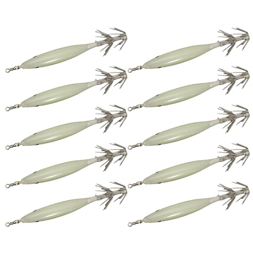 10pcs Cuttleish Fook Fishing Lures Shrimp Baits Squid Jigs 3.6gO[tbNuCJn[hxCgiCgtBbVO