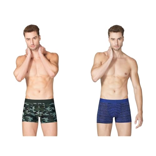 Image of Van Heusen Men Swift Dry Breathable Allover Print AIR Series Active Trunks - Available in Pack of 1 & 2