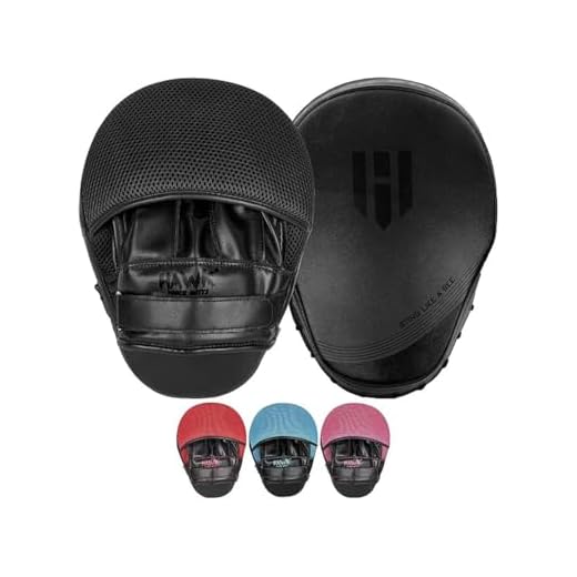 Punching Mitts Kickboxing Muay Thai MMA Boxing Mitts Training Focus Punch Mitts Bags Hand Target Pads for Kids, Men & Women (Pair) (All-Black)