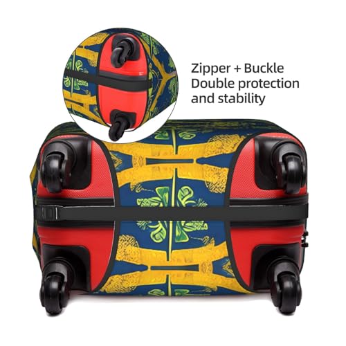 Yin Yang Totem Printed luggage cover, double stitching all around, high elastic material, suitable for travel and business trip3