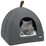 Cueva Suave Gato, Casa para Gatos Interior, Cama Suave para Gatito y Perro Pequeño, Cama para Mascotas, con Cojín...