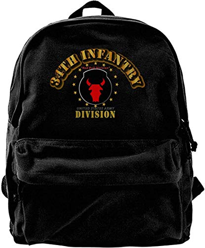 34a División de Infantería Red Bull Division Bolso de Hombro de Lona Unisex Vintage
