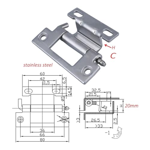 Charnière pour armoire électrique de distribution et boîtier commutation machines - 3