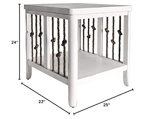 Liberty Furniture Industries Dockside Ii End Table, W23 X D25 X H24, White #TOP2