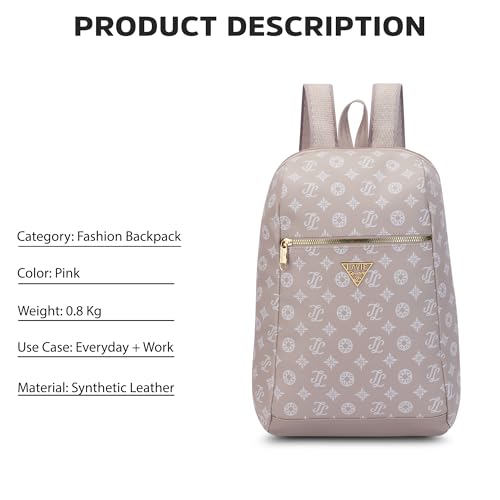 Image of Lavie Signature Women's St.Louis 11L Fashion Backpack for Women | Compact Backpack | Ladies purse | Stylish Shoulder Bag | Gift for Women