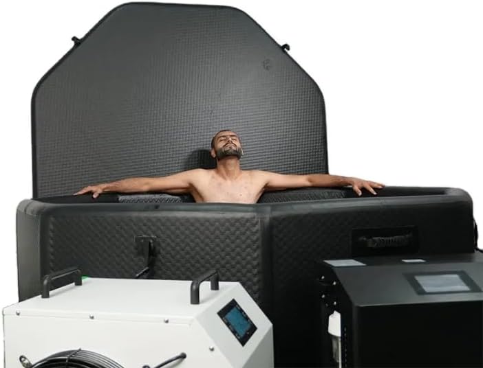 Professional Cryotherapy Chamber, Black, Commercial Grade Cold Therapy System with Temperature Control Panel