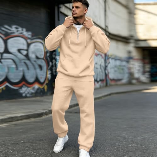 Men Sweatsuits Sets 2 Piece Sets Oversized Lighweight Workout Jogging Suits - image 4