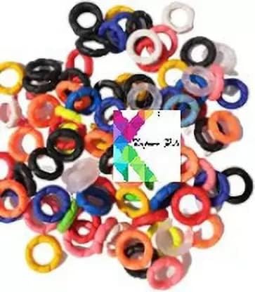 Kapoor pets™Pigeon Leg Plastic Sound Ring Multicolour Ring for Pigeon for Big Pigeons, Piece Bird Shoulder Guard (S) 50 pcs