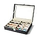 DISTILL Multi Sunglasses Organizer for Women Men, Multiple Eyeglasses Eyewear Display Case, Sunglasses Collection Case, Sunglass Glasses Storage Holder Box with 8 Slots
