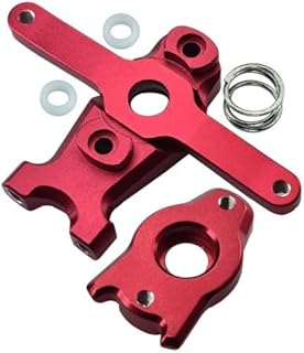 GPM For Traxxas 1/16 Mini E-Revo, Mini Slash, Mini Summit Upgrade Parts Aluminum Steering Assembly - 3 Pcs Set Red