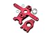 GPM For Traxxas 1/16 Mini E-Revo, Mini Slash, Mini Summit Upgrade Parts Aluminum Steering Assembly - 3 Pcs Set Red