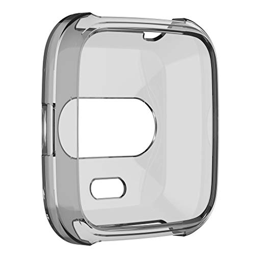 UMei 2PCS Compatible with Fitbit versa Lite Screen Protector Case Ultra Slim Soft TPU Screen Protector Cover