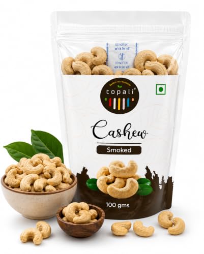 Image of topali Smoky Cashew, Roasted and Seasoned Cashews, Smoky Flavour, 100g
