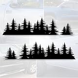 Byzee Pine Trees Decal for Tacoma Doors | Vinyl Tree Forest Sticker Set for Truck Emblems | Vehicle Body Nature Graphics for Overlanding or Camper Van | Badge Overlays Fit 3nd Gen Taco (12.75 inch)