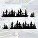 Byzee Pine Trees Decal for Tacoma Doors | Vinyl Tree Forest Sticker Set for Truck Emblems | Vehicle Body Nature Graphics for Overlanding or Camper Van | Badge Overlays Fit 3nd Gen Taco (12.75 inch)
