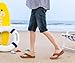 KuaiLu Mens Leather Sport Flip Flops Comfort Orthotic Thong Sandals with Plantar Fasciitis Arch Support for Outdoor Summer