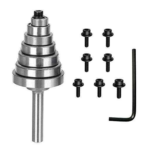 Eyech 7Pc Metal Bearings Replacement Kit Deep Groove Ball Bearing Accessory Bit For Router Bit -Inner Dia. 3/16" & Overall Dia. 3/8", 1/2", 5/8", 3/4", 7/8", 1", 1-1/8" #TOP5